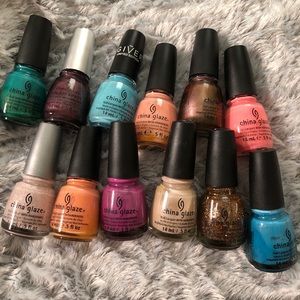 China Glaze nail lacquers -12 different colors